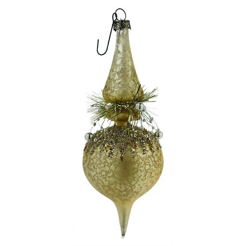 Gold Onion Spindle Ornament