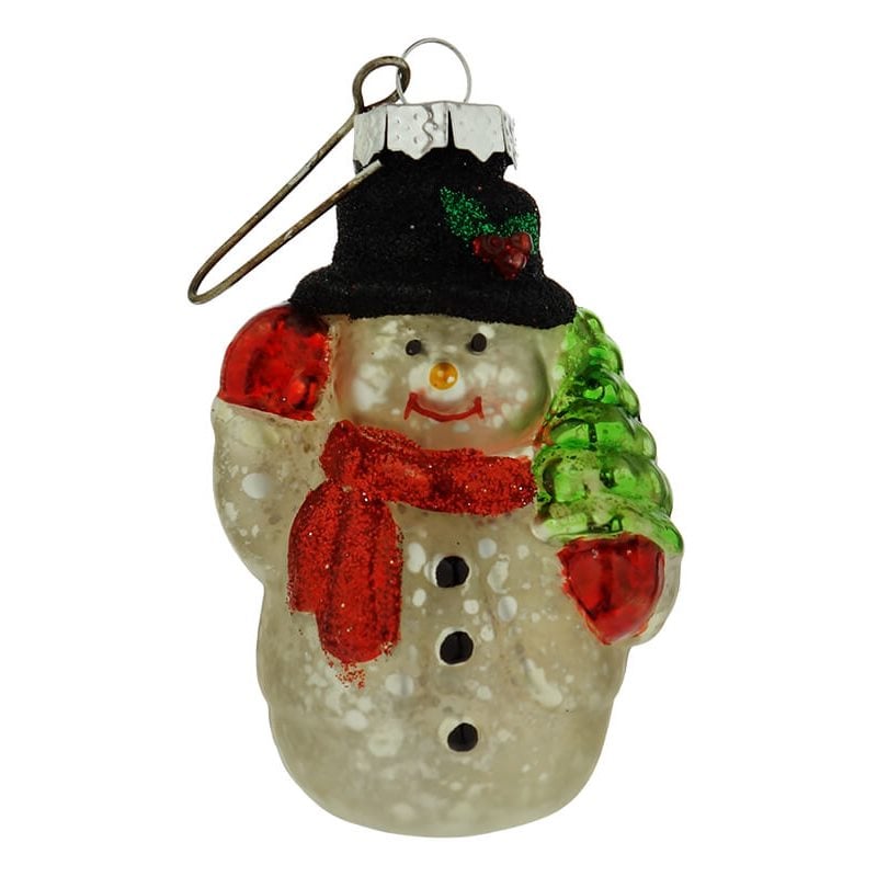 Merry Snowman with Tree Ornament