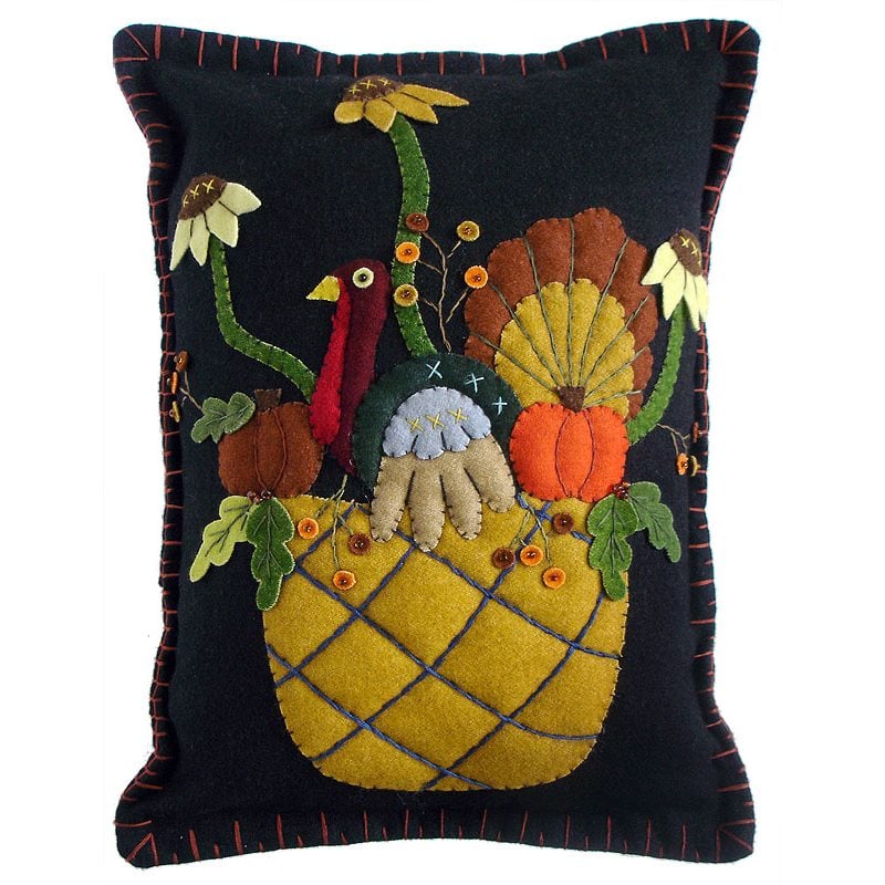 Turkey In Basket Pillow