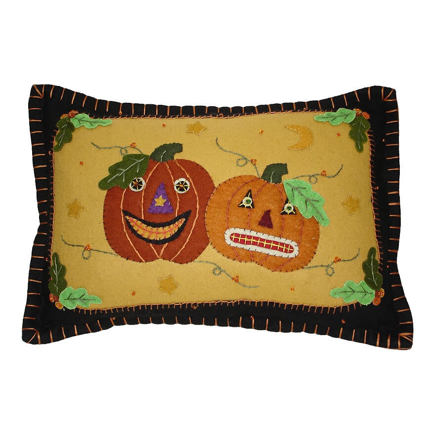 Pumpkins In Square Pillow