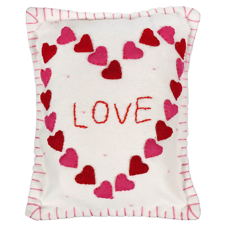 White Pillow With Love Heart