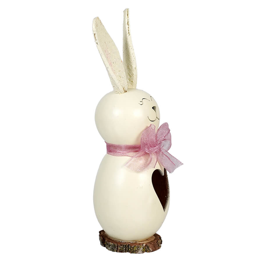 Lil' Poppy White Bunny Gourd With Heart Cutout