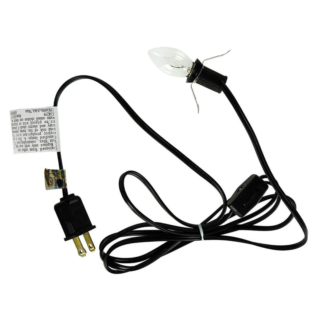 Black Cord C7 Clear Light with On/Off Switch