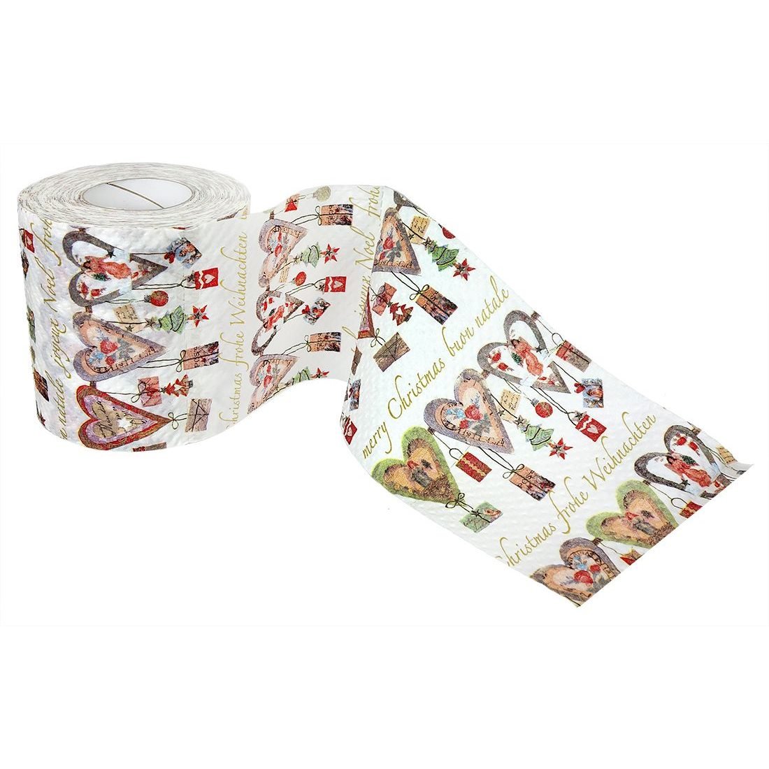 Hearts Joyeux Noel Designer Toilet Paper