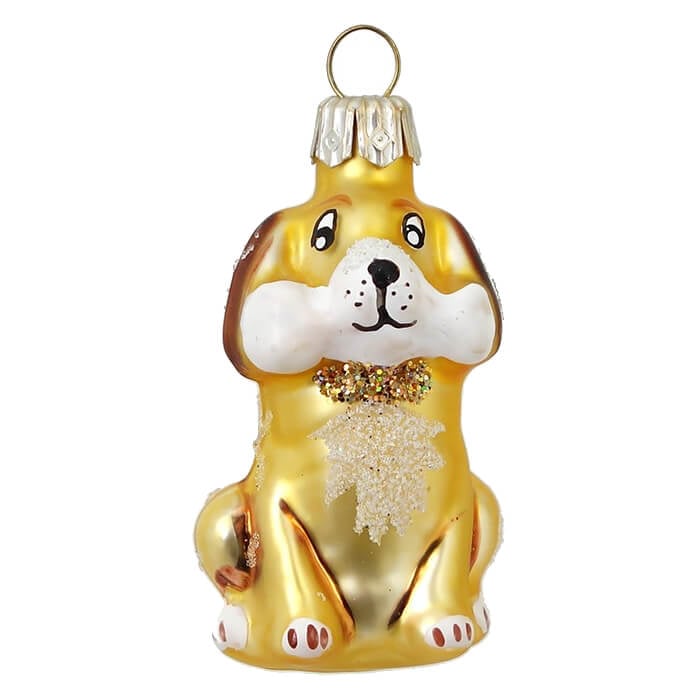 Mini Gold Dog Ornament