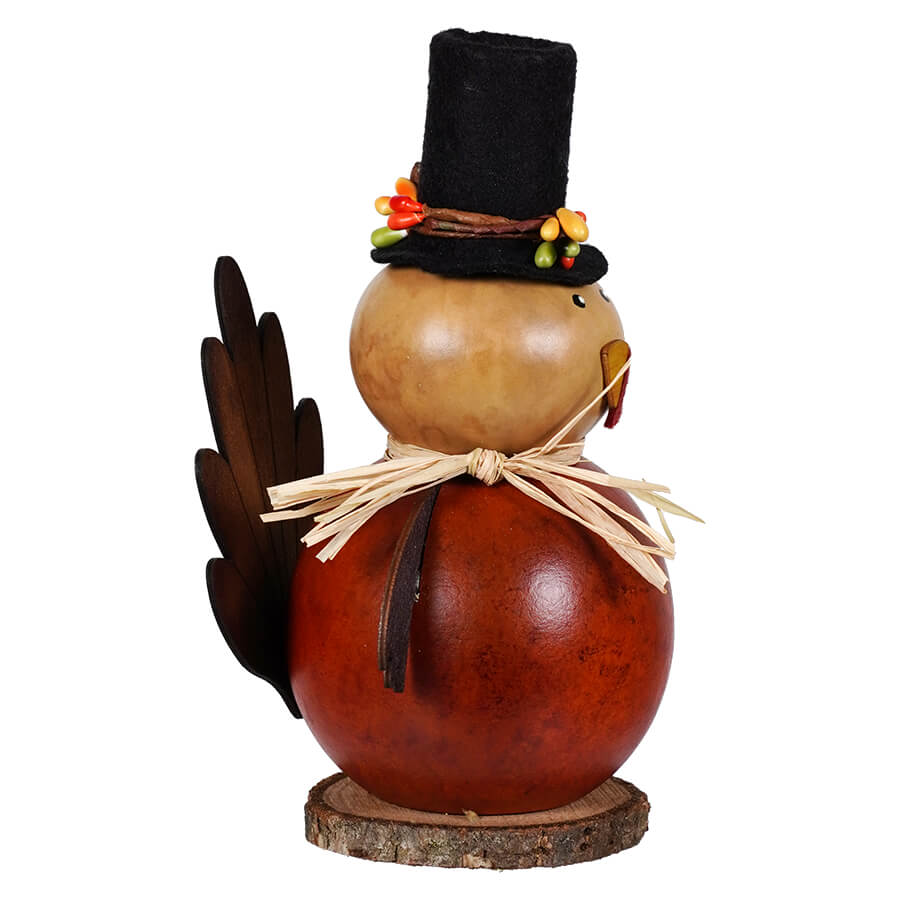 Tiny Westley Top Hat Turkey Gourd