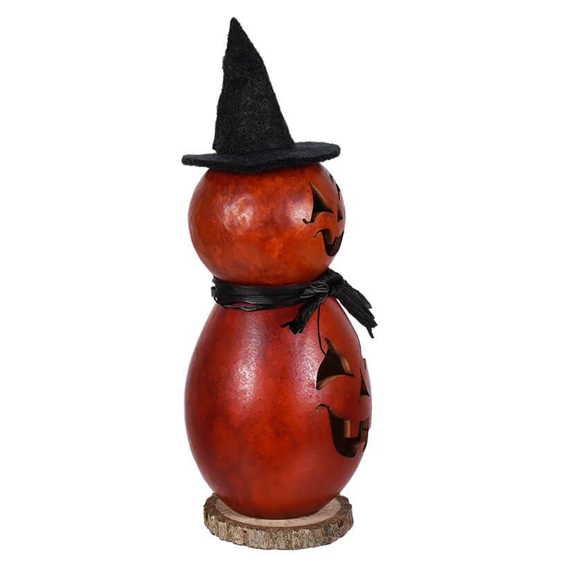 Lil Harlow Jack-O'-Lantern Wearing Witches Hat Gourd