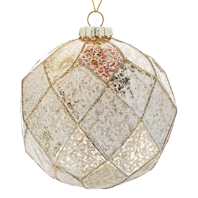 Glittered Kite Geo Shaped Ball Ornament