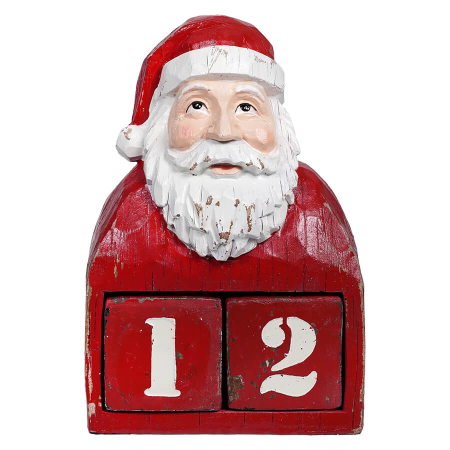 Christmas Countdown Santa Bust