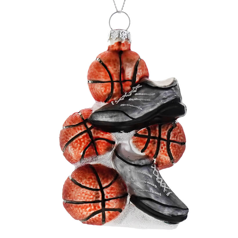 Stacked Basketballs Ornament