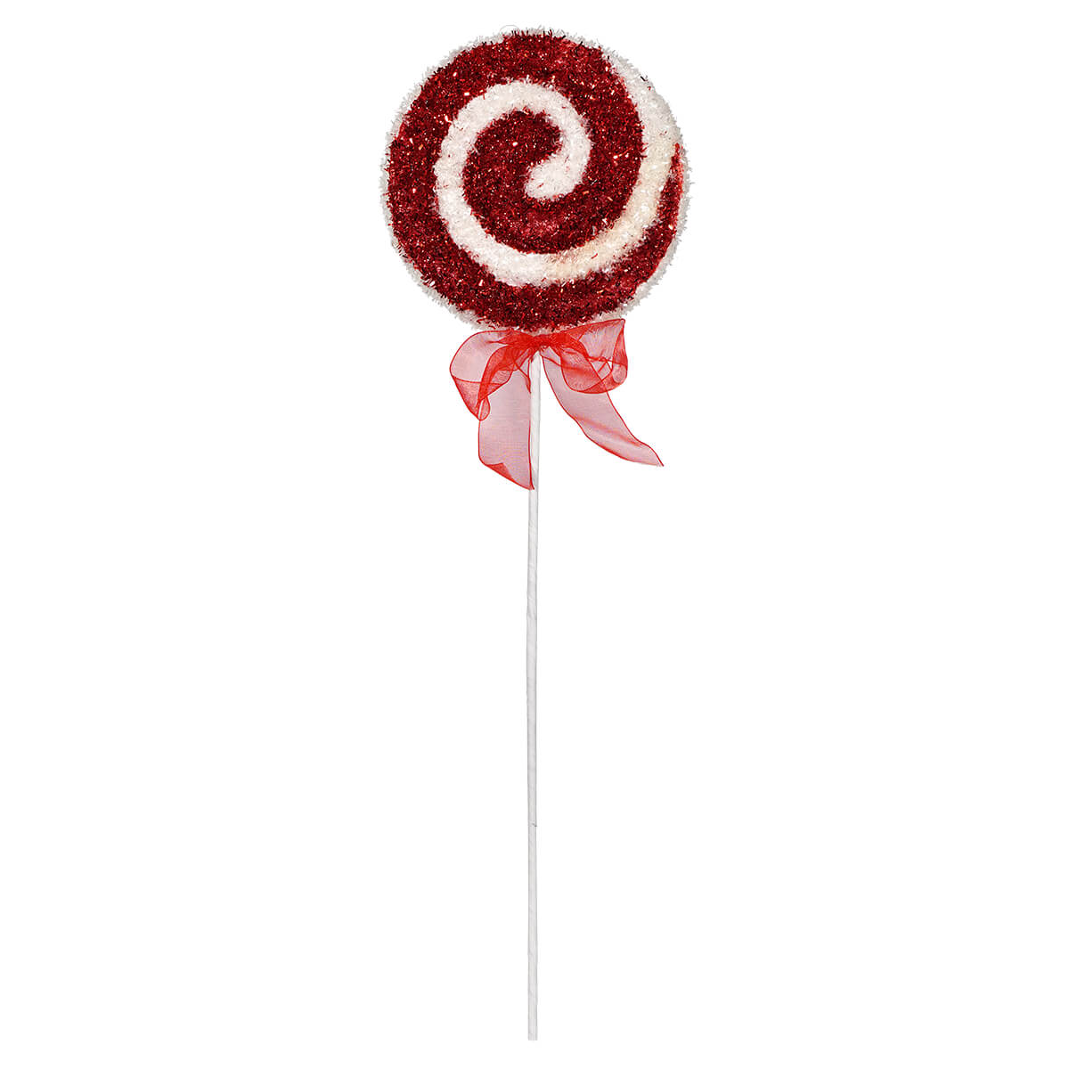 Sparkle Candy Swirl Disc With Bow Lollipop