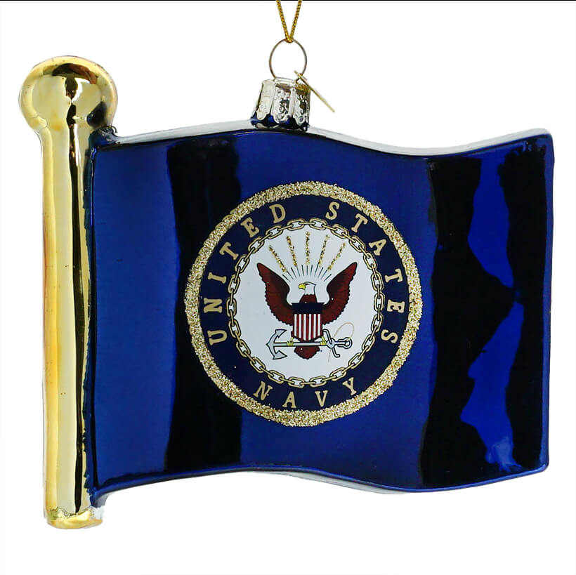 U.S. Navy Glass Flag Ornament