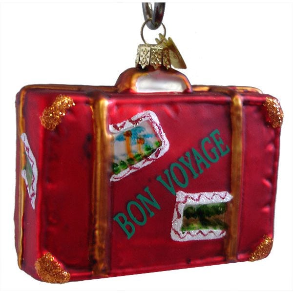 Red Suitcase Ornament
