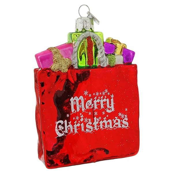 Merry Christmas Shopping Bag Ornament