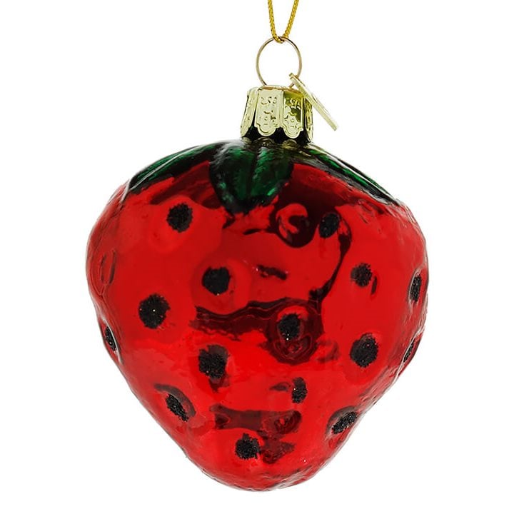 Glossy Strawberry Ornament