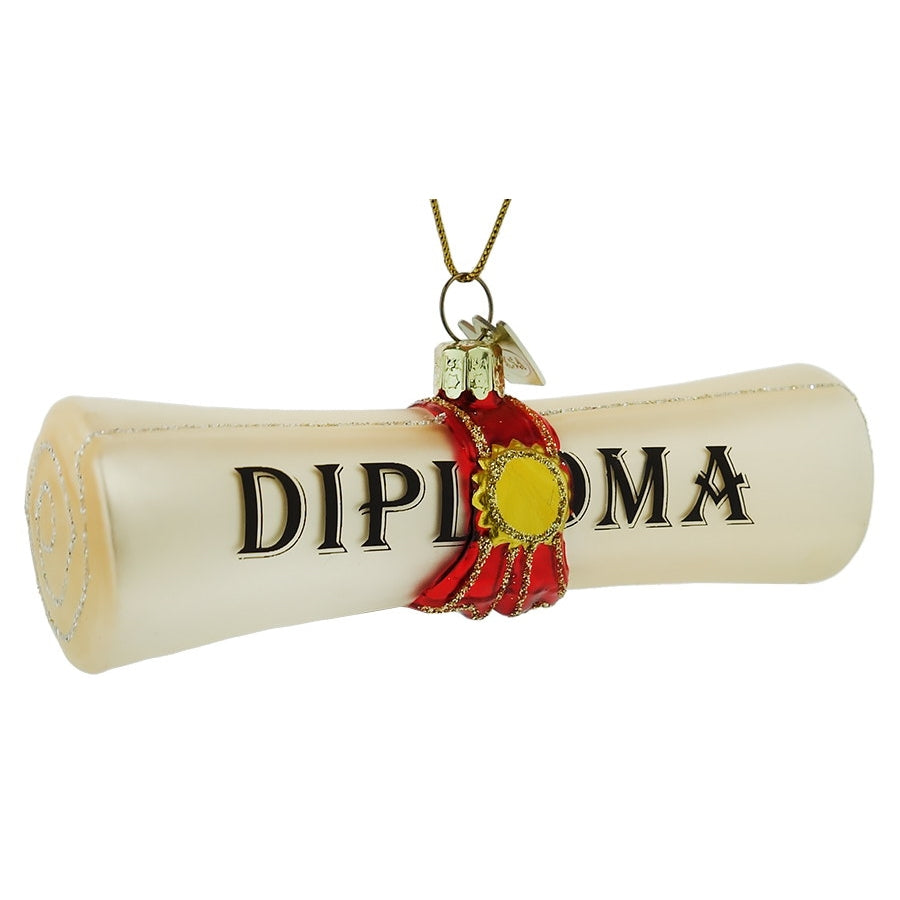 Rolled Diploma with Ribbon Ornament
