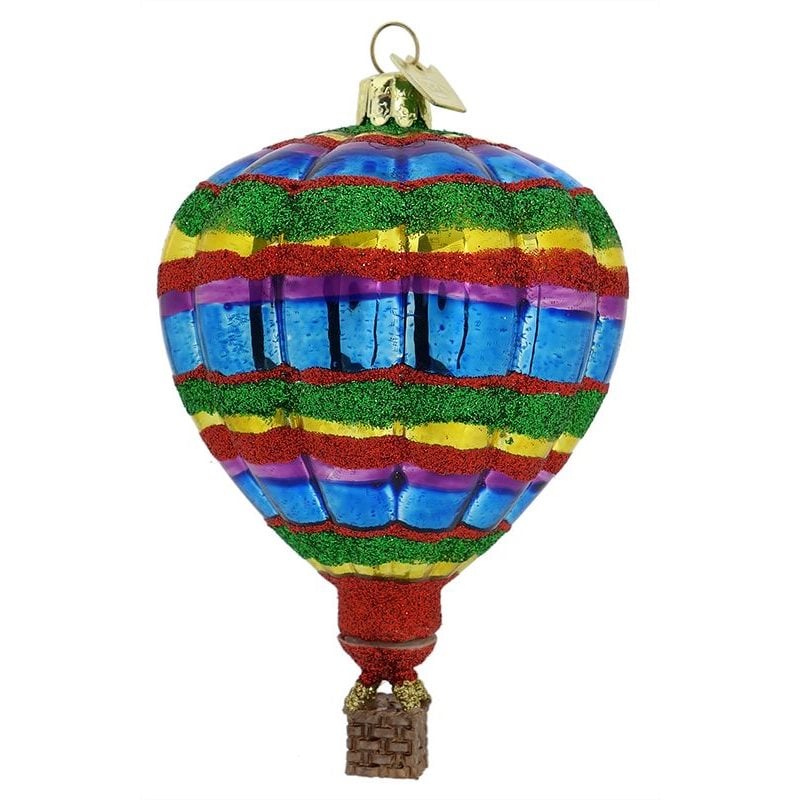 Multi-Colored Stripe Hot Air Balloon Ornament