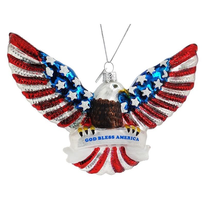 God Bless America Patriotic Eagle Ornament