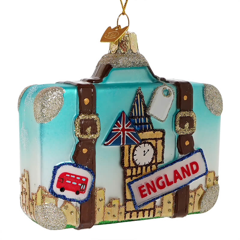 England International Suitcase Ornament