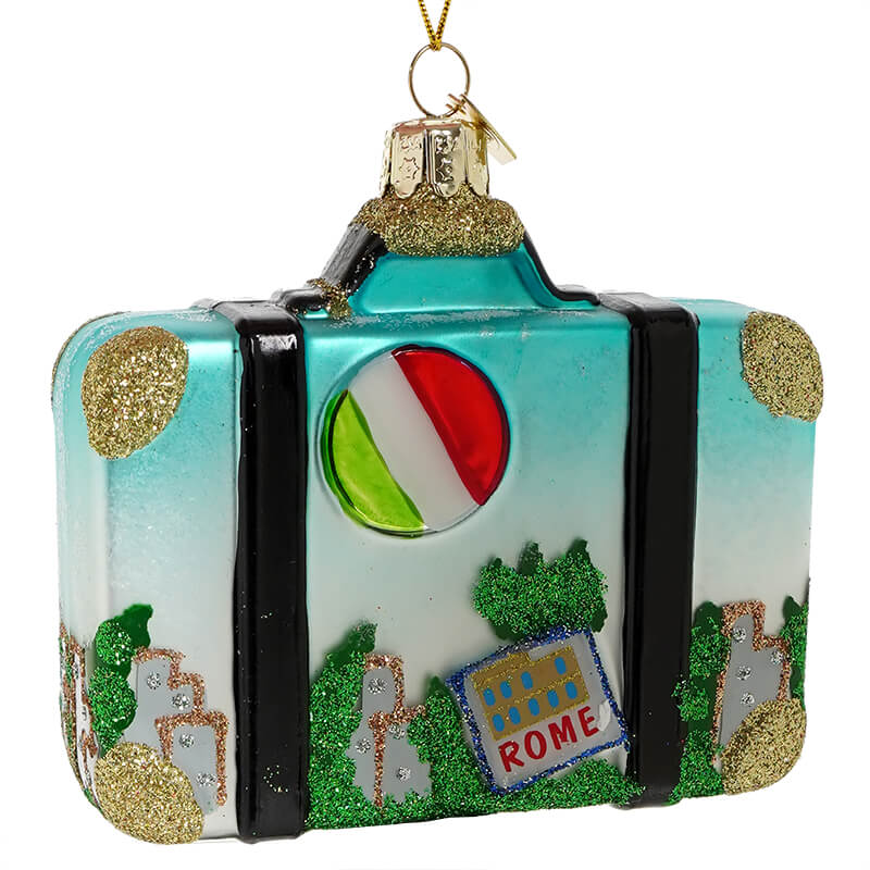 Rome International Suitcase Ornament