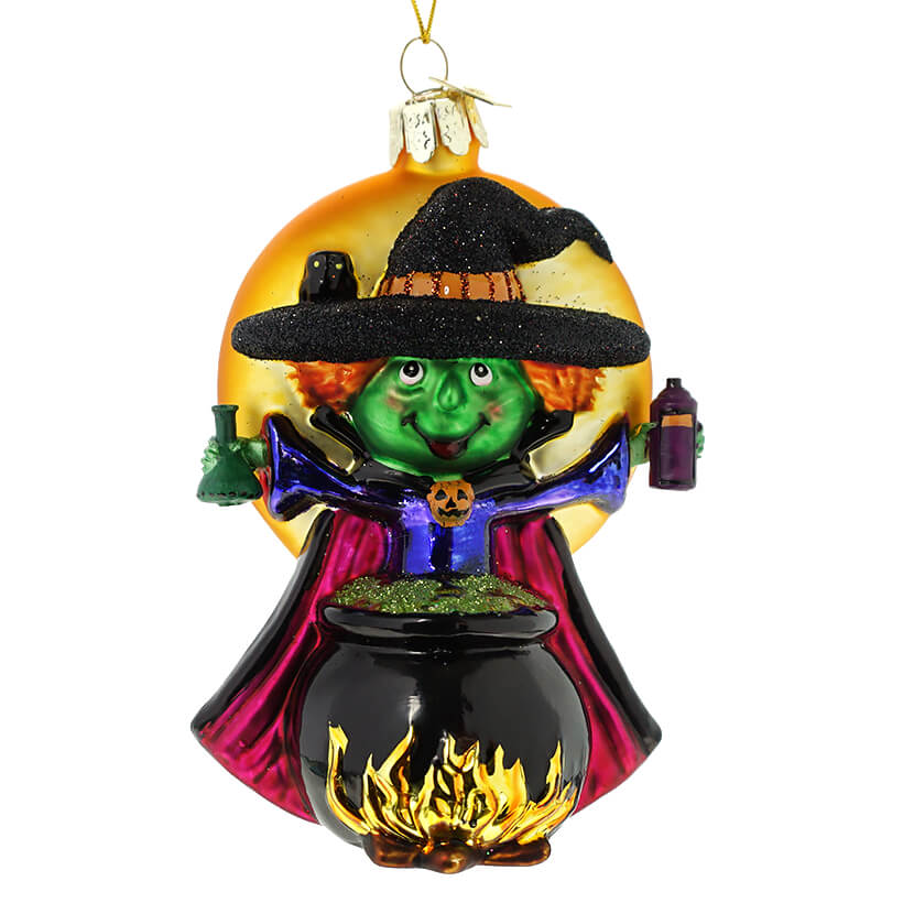 Witch With Cauldron Ornament