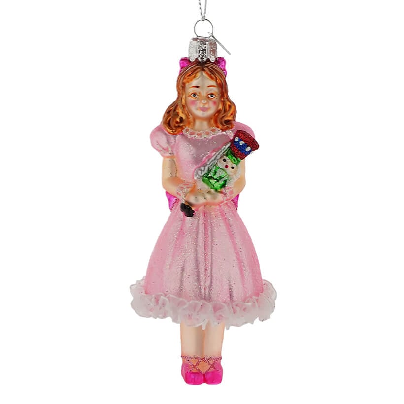 Glittered Clara with Nutcracker Ornament