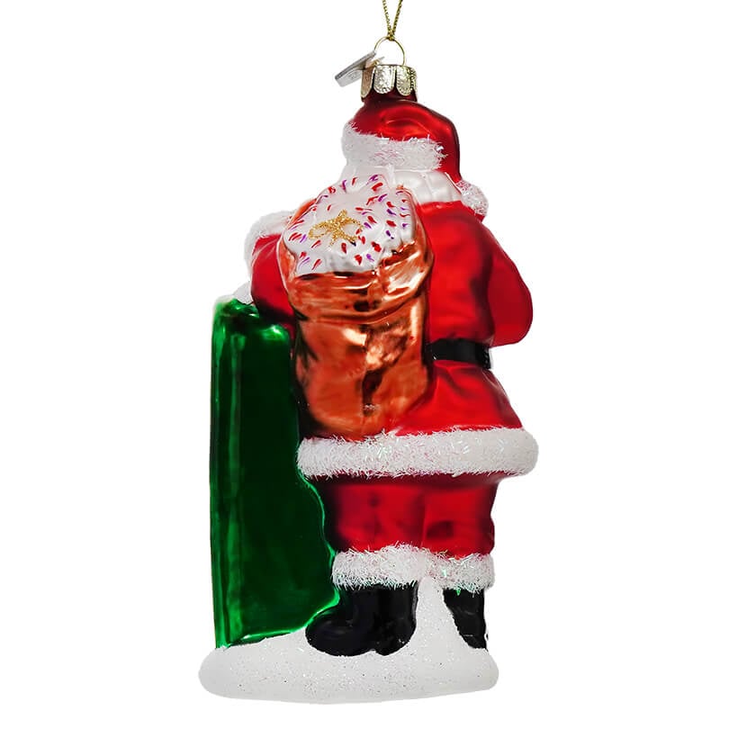 Santa With Mailbox Ornament