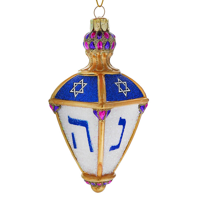 Glass Hanukkah Dreidel Ornament