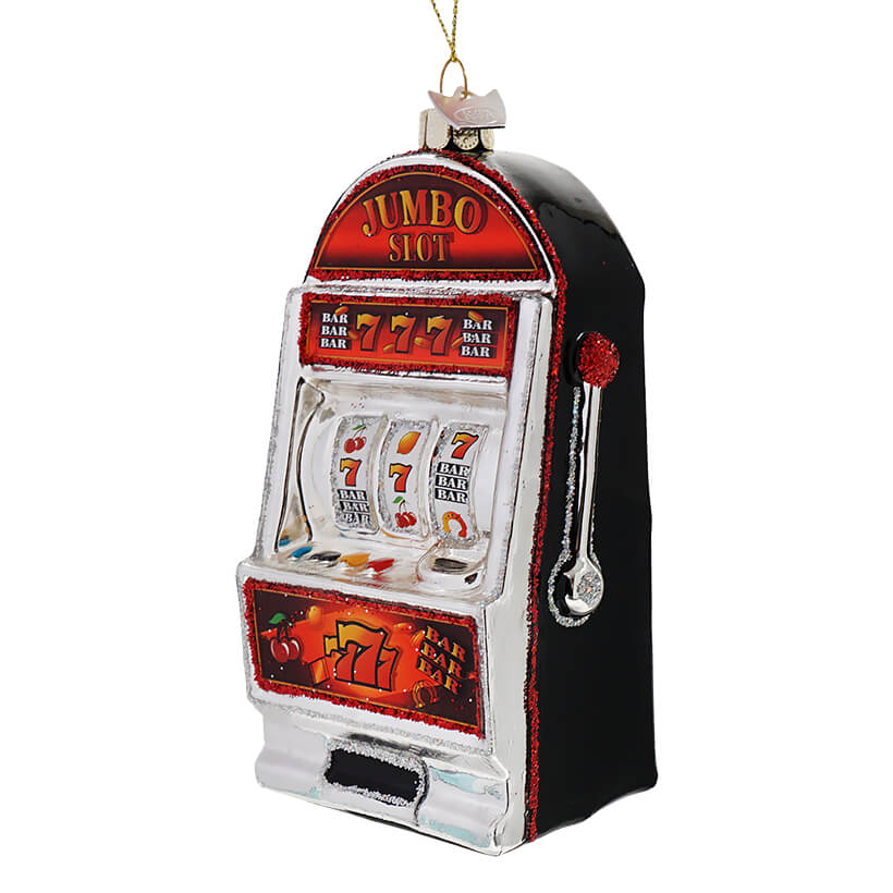 Noble Gems Glass Slot Machine Ornament