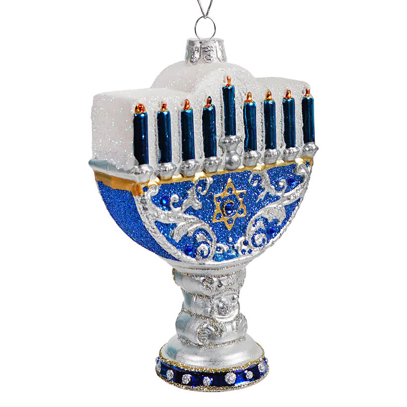 Happy Hanukkah Lights Boxed Ornament