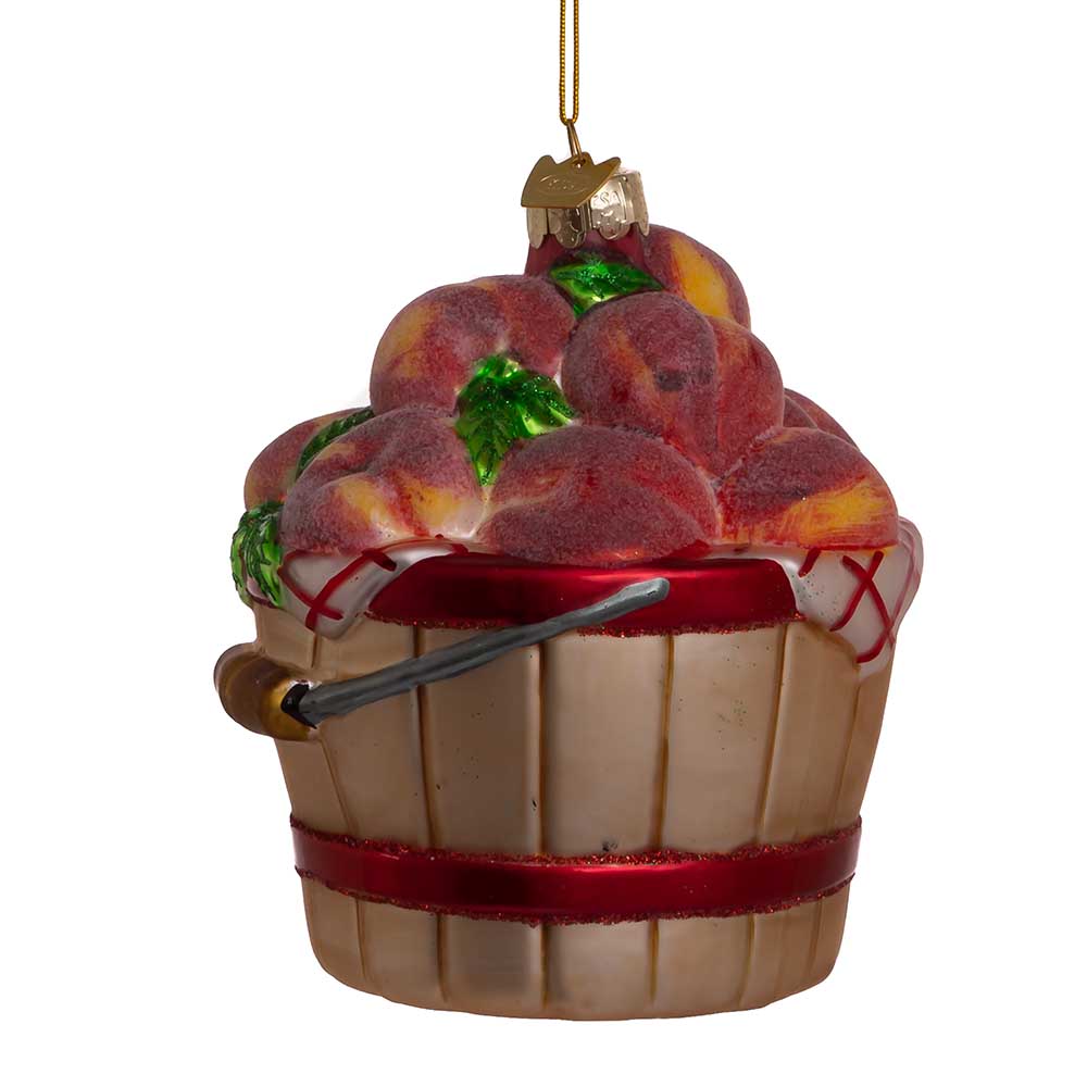 Peaches In Basket Ornament