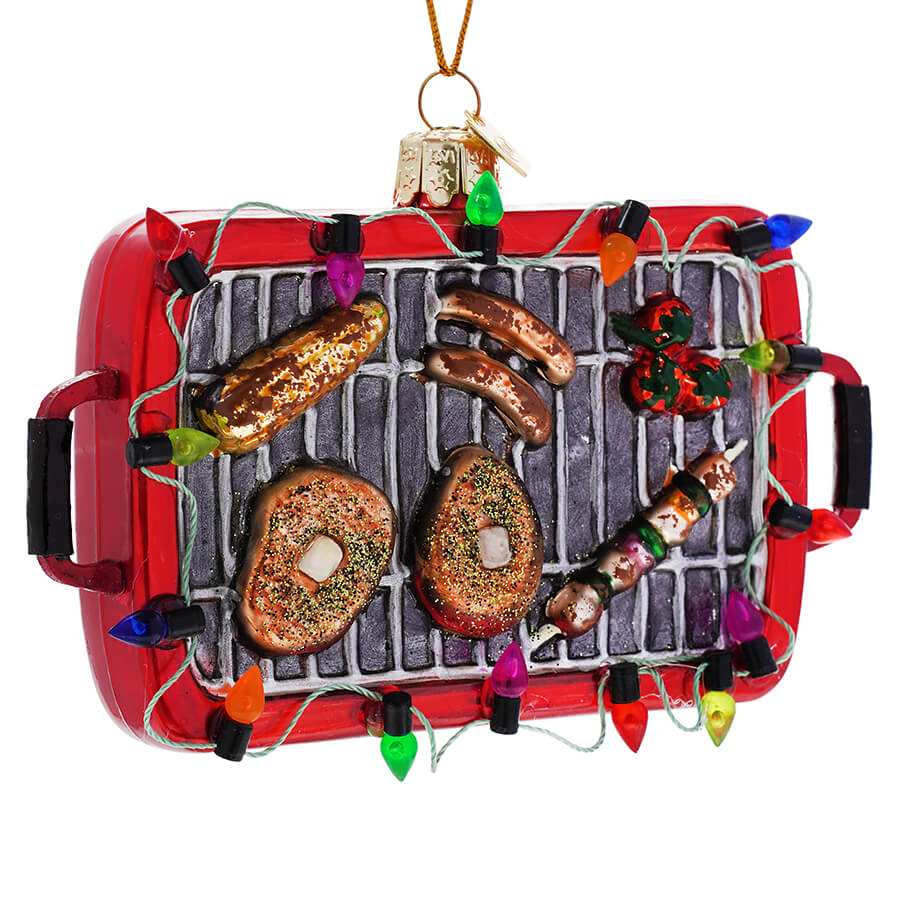 Barbecue Grill With Food Ornament