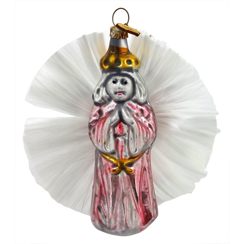 Angel with Spun Glass Wings Ornament