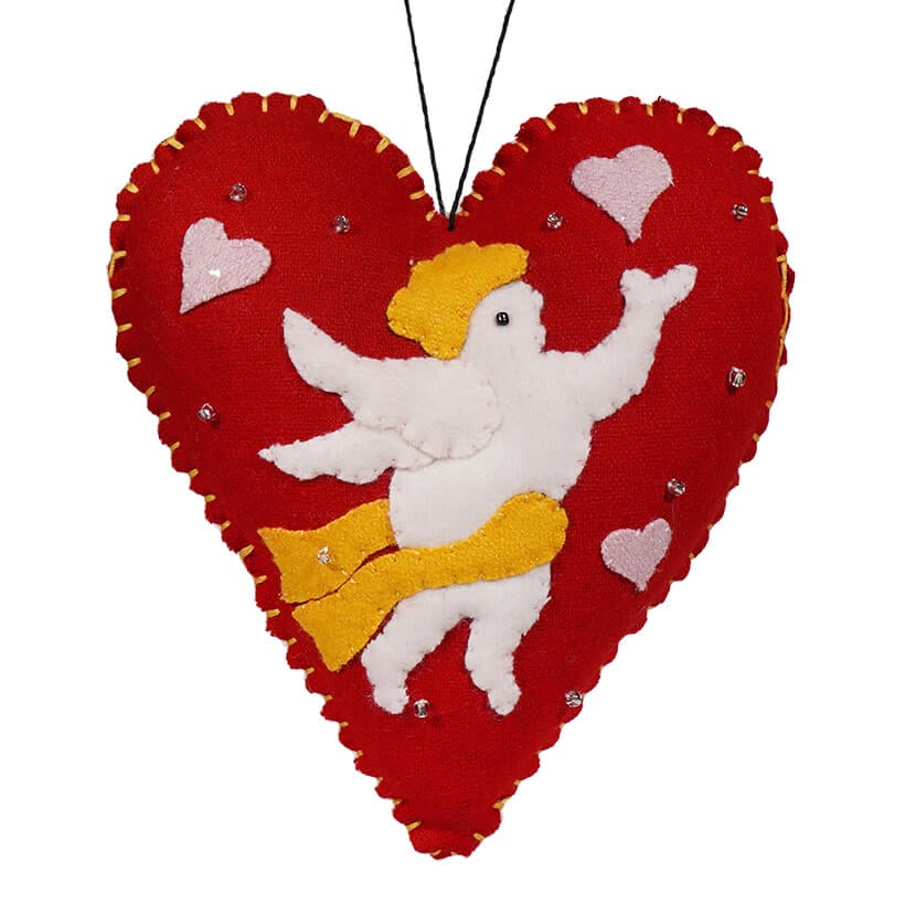 Red Heart Angel Pillow Ornament