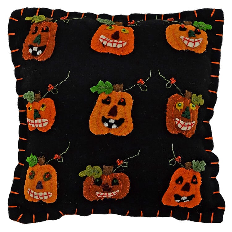 Halloween Nine Pumpkins Pillow
