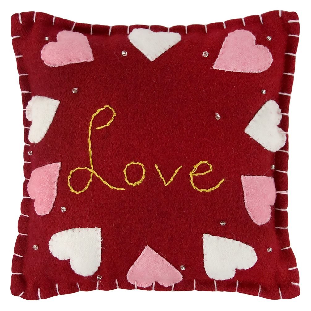 Valentine Hearts And Love Pillow