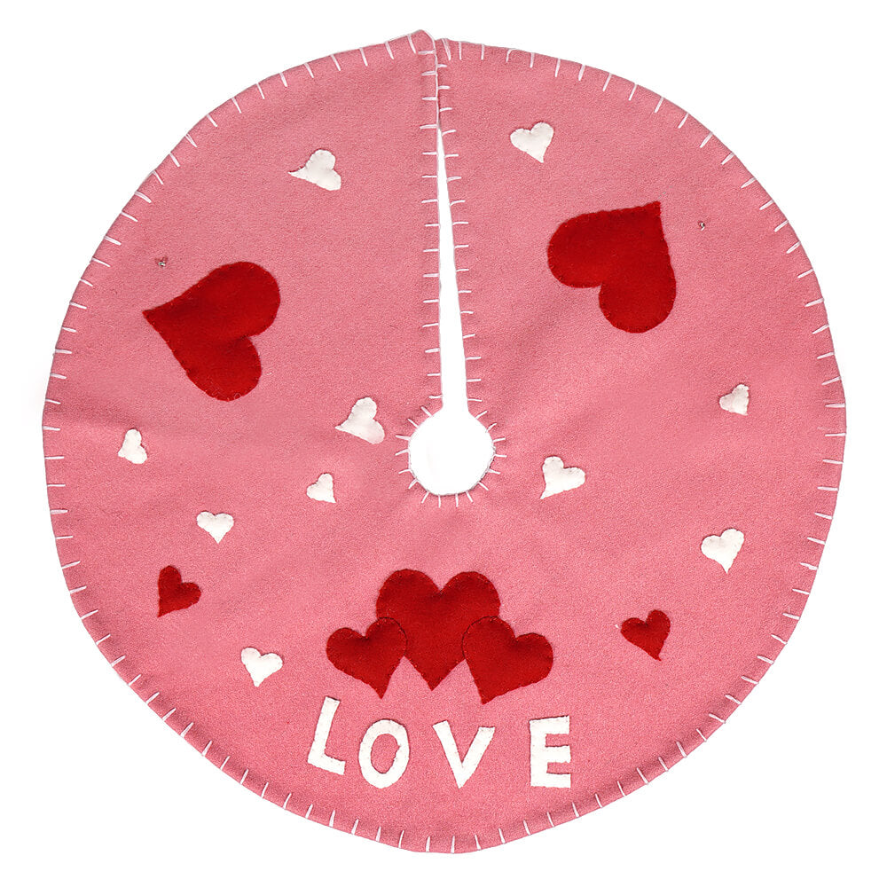 Pink "Love" Valentine Tree Skirt