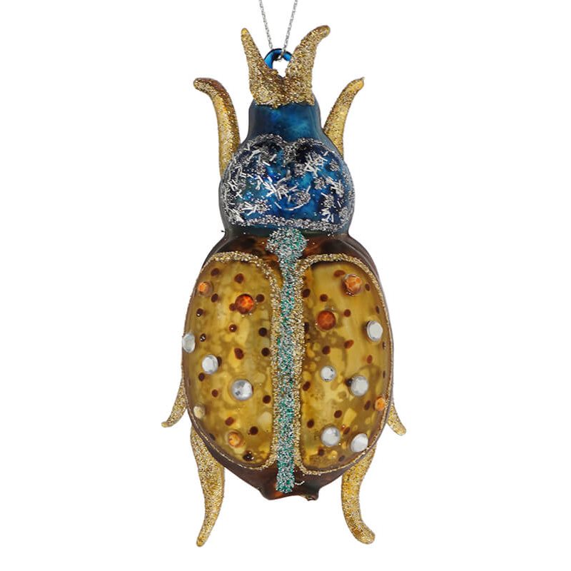 Glittered Beetle Ornament