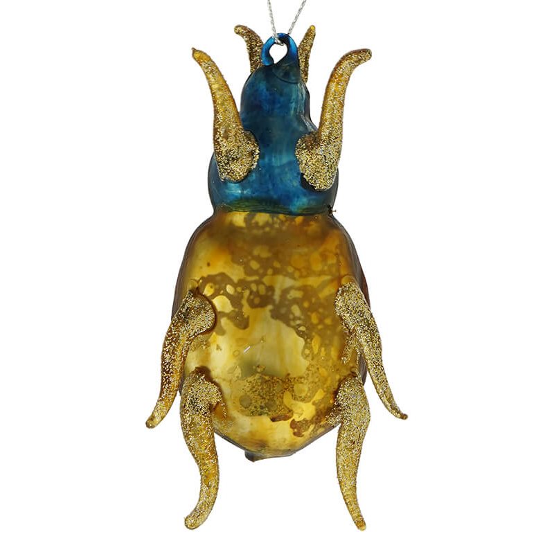 Glittered Beetle Ornament