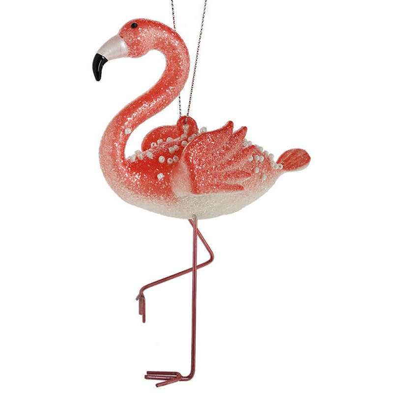 Beaded Flamingo Ornament