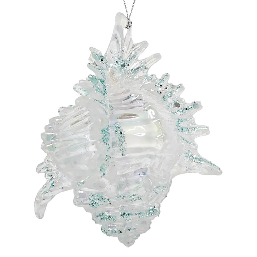 Blue Glitter Murex Shell Ornament