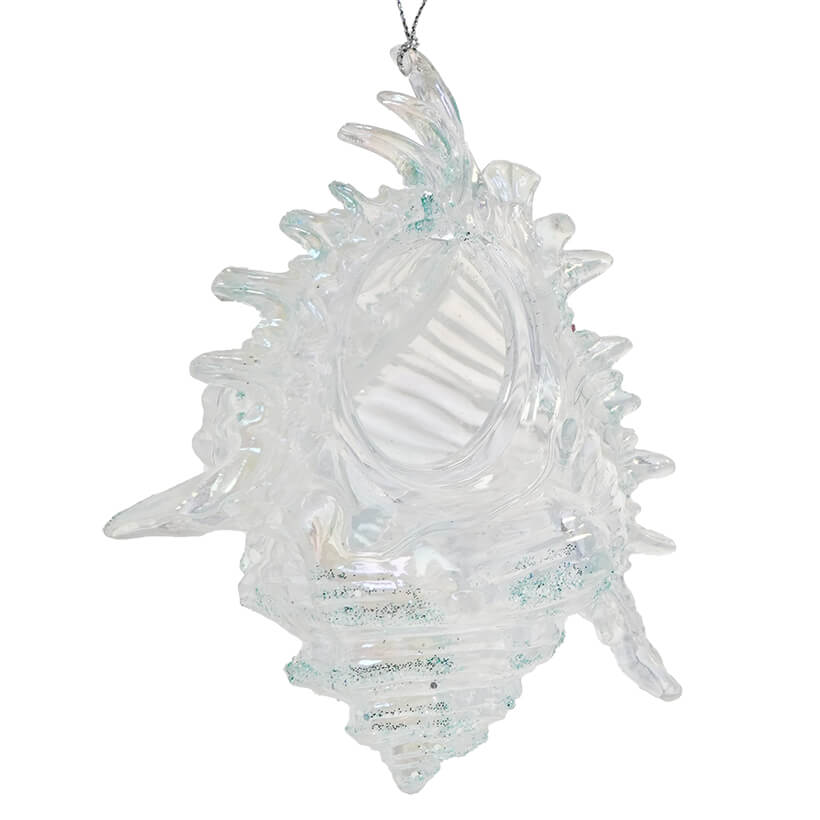 Blue Glitter Murex Shell Ornament