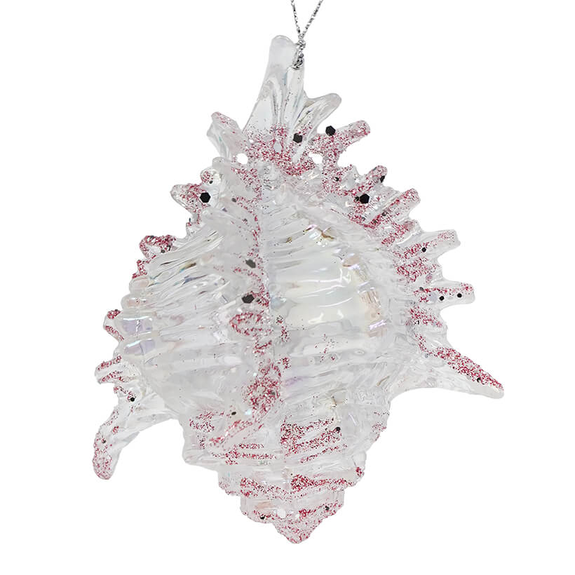 Pink Glitter Murex Shell Ornament