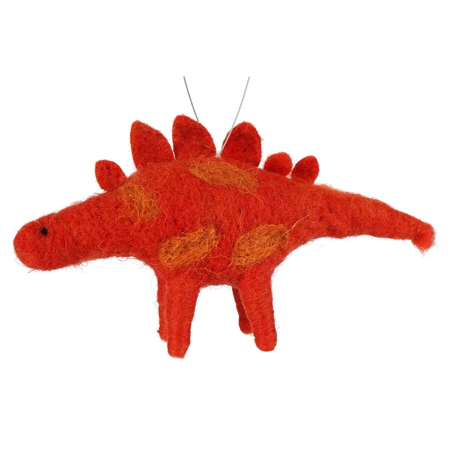 Red Felt Dinosaur Ornament