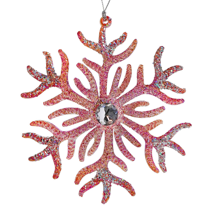 Pink Sparkle Coral Ornament