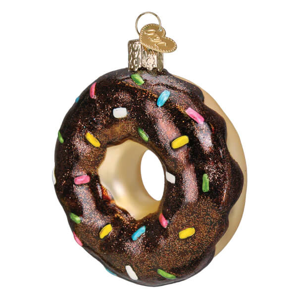 Chocolate Sprinkles Donut Ornament