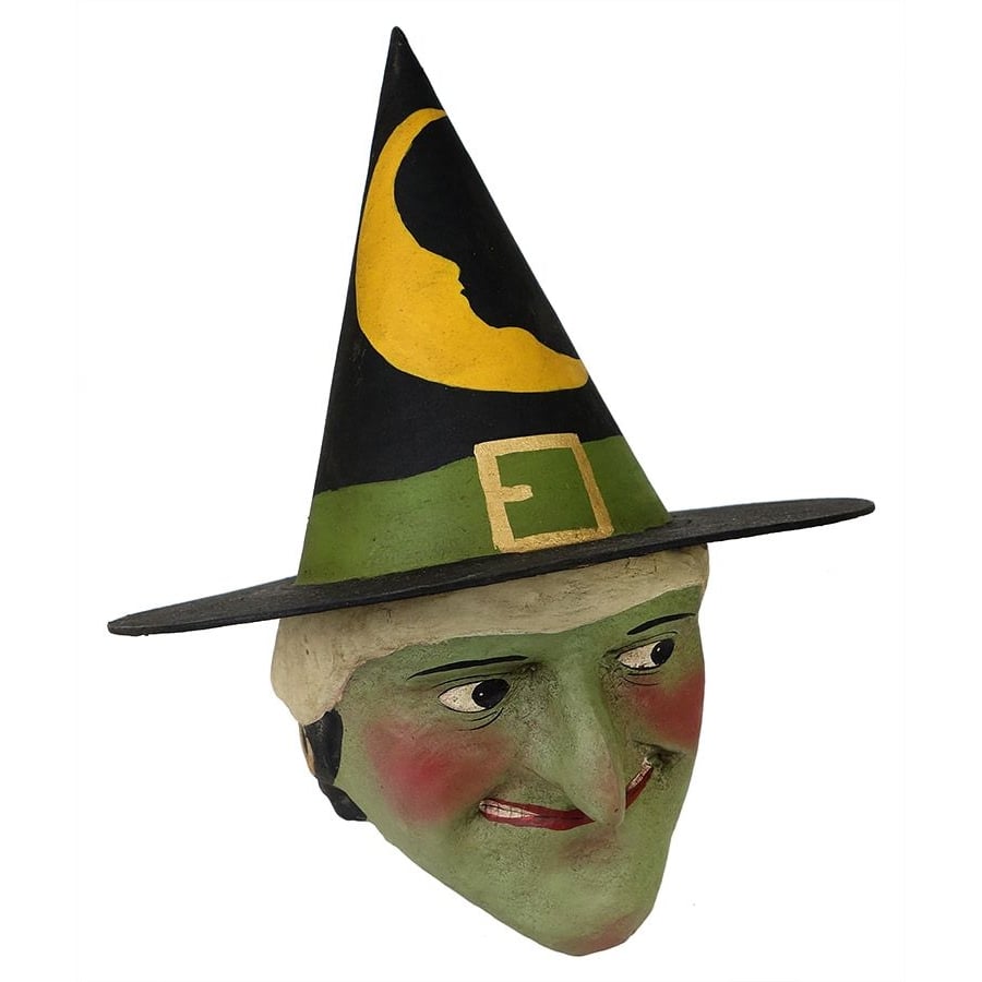 Small Green Faced Witch Hat Candy Bucket