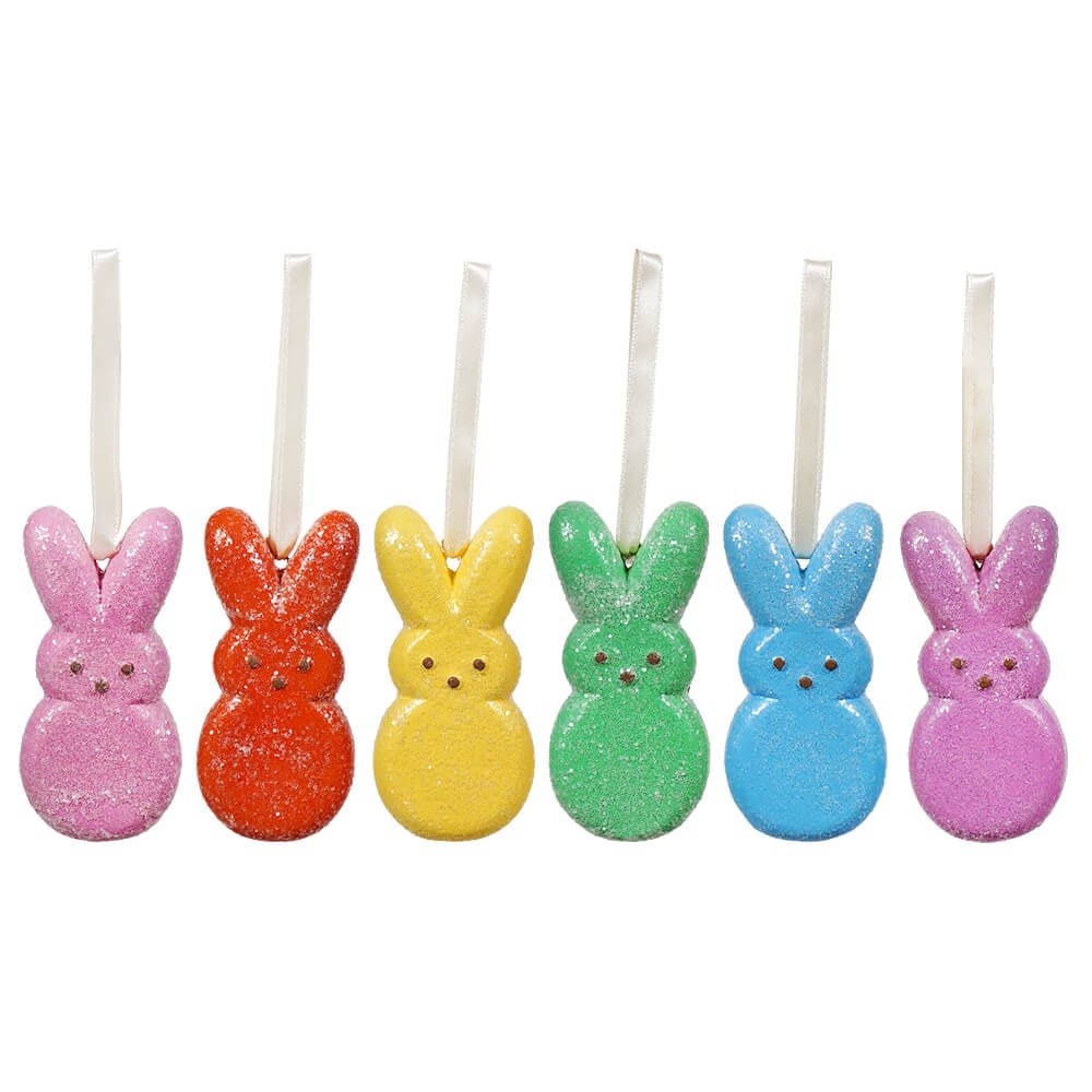 Peeps Bunny Ornaments Set/6