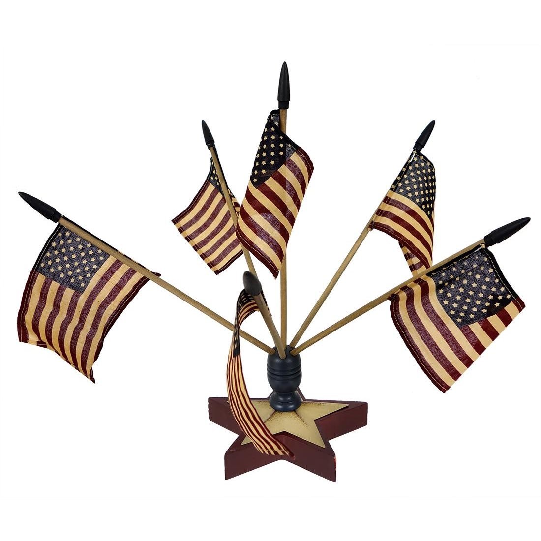Star Finial with Flags