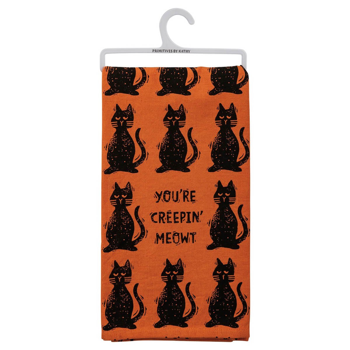 Halloween Orange Cotton Kitchen Towel with October 31 in Black Embroidery,  Halloween Haunting Horror Decor - Texas Hill Country Ceramics